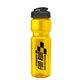 aerial view a yellow bottle & black lid champion - 28 oz transparent bottle with flip lid, image 1 of 2