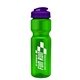 a green bottle & violet lid champion - 28 oz transparent bottle with flip lid