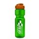 a green bottle & orange lid champion - 28 oz transparent bottle with flip lid