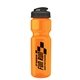 a orange bottle & black lid champion - 28 oz transparent bottle with flip lid