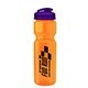 a orange bottle & violet lid champion - 28 oz transparent bottle with flip lid