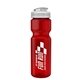 a red bottle & white lid champion - 28 oz transparent bottle with flip lid
