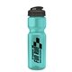 a teal bottle & black lid champion - 28 oz transparent bottle with flip lid