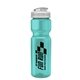 a teal bottle & white lid champion - 28 oz transparent bottle with flip lid