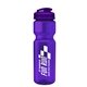 aerial view a violet bottle & violet lid champion - 28 oz transparent bottle with flip lid, image 1 of 2