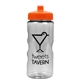 a clear bottle & orange lid garyline(r) mini mountain 22 oz tritan(tm) sports bottle with pushpull lid