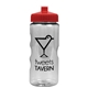 a clear bottle & red lid garyline(r) mini mountain 22 oz tritan(tm) sports bottle with pushpull lid