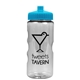 a clear bottle & cyan lid garyline(r) mini mountain 22 oz tritan(tm) sports bottle with pushpull lid