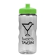 a clear bottle & lime green lid garyline(r) mini mountain 22 oz tritan(tm) sports bottle with pushpull lid