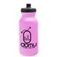 aerial view a awareness pink bottle & black lid 20 oz the omni color bike bottle with push pull lid, image 1 of 2