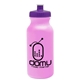 aerial view a awareness pink bottle & violet lid 20 oz the omni color bike bottle with push pull lid, image 1 of 2