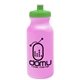 a awareness pink bottle & lime green lid 20 oz the omni color bike bottle with push pull lid