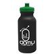 a black bottle & green lid 20 oz the omni color bike bottle with push pull lid