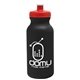a black bottle & red lid 20 oz the omni color bike bottle with push pull lid