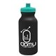 a black bottle & teal lid 20 oz the omni color bike bottle with push pull lid