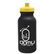 a black bottle & yellow lid 20 oz the omni color bike bottle with push pull lid
