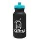 a black bottle & cyan lid 20 oz the omni color bike bottle with push pull lid