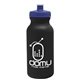 a black bottle & navy blue lid 20 oz the omni color bike bottle with push pull lid