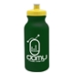 aerial view a dark green bottle & yellow lid 20 oz the omni color bike bottle with push pull lid, image 1 of 2