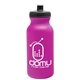 aerial view a fuchsia bottle & black lid 20 oz the omni color bike bottle with push pull lid, image 1 of 2