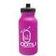 aerial view a fuchsia bottle & black lid 20 oz the omni color bike bottle with push pull lid, image 1 of 2