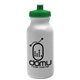 a granite bottle & green lid 20 oz the omni color bike bottle with push pull lid