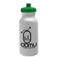aerial view a granite bottle & green lid 20 oz the omni color bike bottle with push pull lid, image 1 of 2