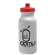 aerial view a granite bottle & red lid 20 oz the omni color bike bottle with push pull lid, image 1 of 2