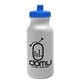 a granite bottle & royal blue lid 20 oz the omni color bike bottle with push pull lid