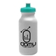 aerial view a granite bottle & teal lid 20 oz the omni color bike bottle with push pull lid, image 1 of 2