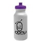 aerial view a granite bottle & violet lid 20 oz the omni color bike bottle with push pull lid, image 1 of 2