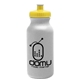 aerial view a granite bottle & yellow lid 20 oz the omni color bike bottle with push pull lid, image 1 of 2