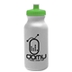 aerial view a granite bottle & lime green lid 20 oz the omni color bike bottle with push pull lid, image 1 of 2