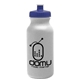 aerial view a granite bottle & navy blue lid 20 oz the omni color bike bottle with push pull lid, image 1 of 2