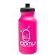 aerial view a hot pink bottle & black lid 20 oz the omni color bike bottle with push pull lid, image 1 of 2