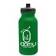 aerial view a kelly green bottle & black lid 20 oz the omni color bike bottle with push pull lid, image 1 of 2