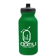 aerial view a kelly green bottle & black lid 20 oz the omni color bike bottle with push pull lid, image 1 of 2