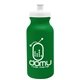 aerial view a kelly green bottle & white lid 20 oz the omni color bike bottle with push pull lid, image 1 of 2