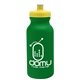 a kelly green bottle & yellow lid 20 oz the omni color bike bottle with push pull lid