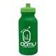 aerial view a kelly green bottle & lime green lid 20 oz the omni color bike bottle with push pull lid, image 1 of 2