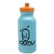 a light blue bottle & orange lid 20 oz the omni color bike bottle with push pull lid