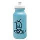 aerial view a light blue bottle & white lid 20 oz the omni color bike bottle with push pull lid, image 1 of 3