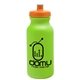a lime green bottle & orange lid 20 oz the omni color bike bottle with push pull lid