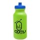 a lime green bottle & royal blue lid 20 oz the omni color bike bottle with push pull lid
