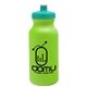a lime green bottle & teal lid 20 oz the omni color bike bottle with push pull lid