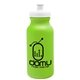 aerial view a lime green bottle & white lid 20 oz the omni color bike bottle with push pull lid, image 1 of 2
