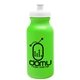 aerial view a neon green bottle & white lid 20 oz the omni color bike bottle with push pull lid, image 1 of 2