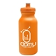 aerial view a orange bottle & orange lid 20 oz the omni color bike bottle with push pull lid, image 1 of 2