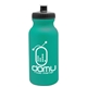aerial view a teal bottle & black lid 20 oz the omni color bike bottle with push pull lid, image 1 of 2