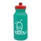 a teal bottle & red lid 20 oz the omni color bike bottle with push pull lid
